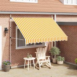 Auvent r&eacute;tractable manuel 300 cm Rayures oranges et blanches