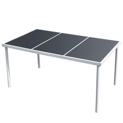 Table de 150x90x74 cm Noir Acier