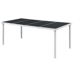 Table de 190x90x74 cm Noir Acier
