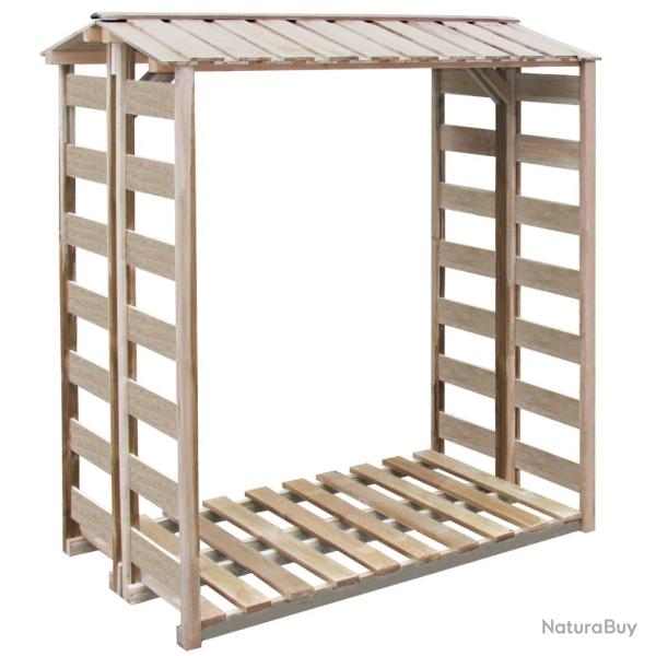 Abri de stockage � bois de chauffage 150x90x176 cm Pin impr�gn�