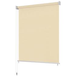 Store roulant d'ext&eacute;rieur 145 (l) x 140 (H) cm cr&egrave;me