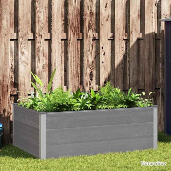 Lit sur�lev� de WPC 150x100x54 cm Gris