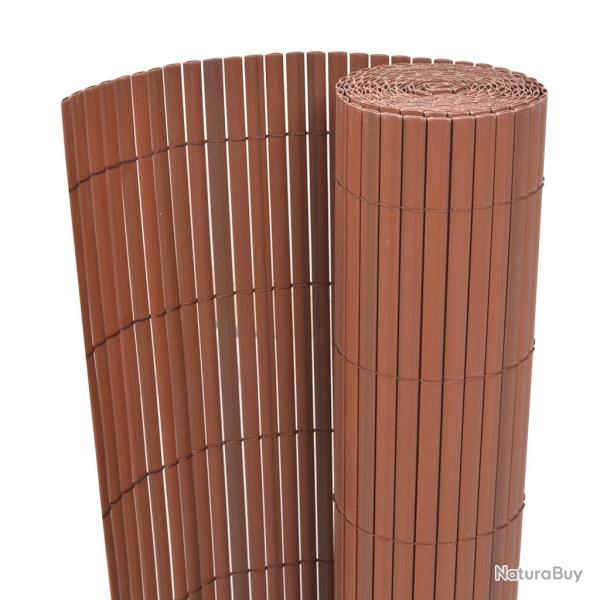 Cl�ture de Double face PVC 90 x 300 cm Marron