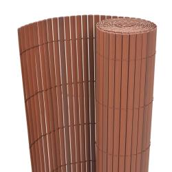 Cl&ocirc;ture de Double face PVC 90 x 500 cm Marron