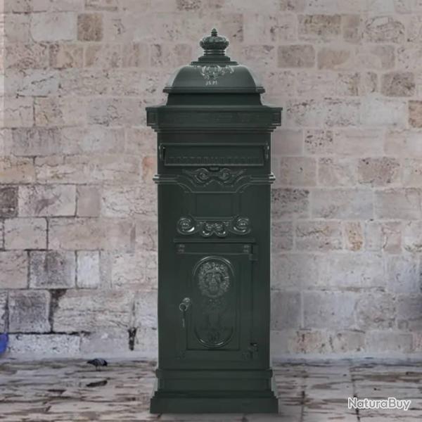 Bo�te aux lettres � pilier Aluminium Vintage antirouille Vert