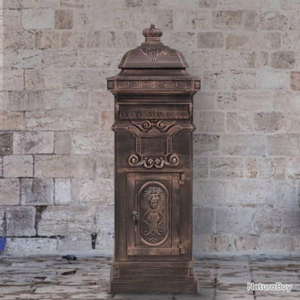 Bo�te aux lettres � pilier Aluminium Vintage Bronze antirouille