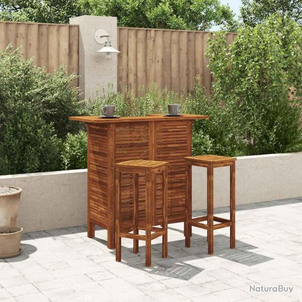 Table de bar en bois d'acacia massif, pour la cuisine, 110 � 50 � 105 cm