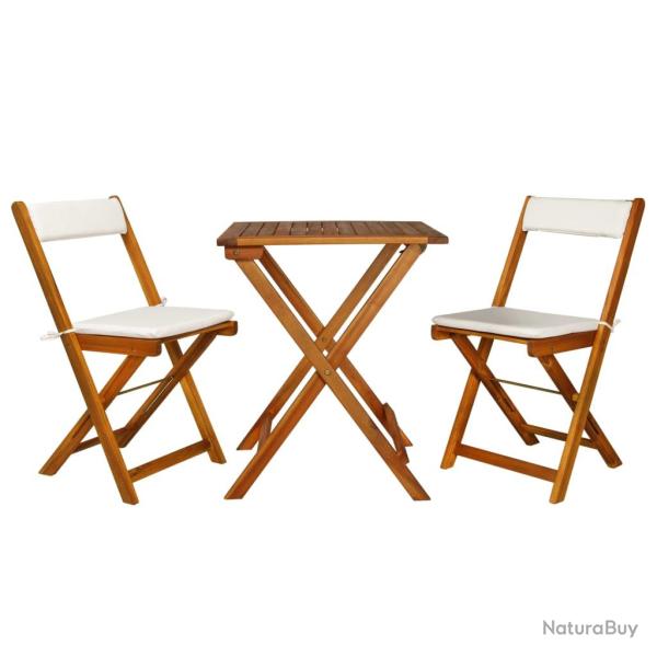 | Salons de | avec coussin Pliable 2 pcs Teinte bois chaud