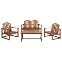 Salon de 4 pcs bois d'acacia solide