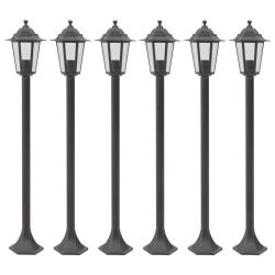 Lampe de &agrave; piquet 6 pcs E27 110 cm Aluminium Bronze