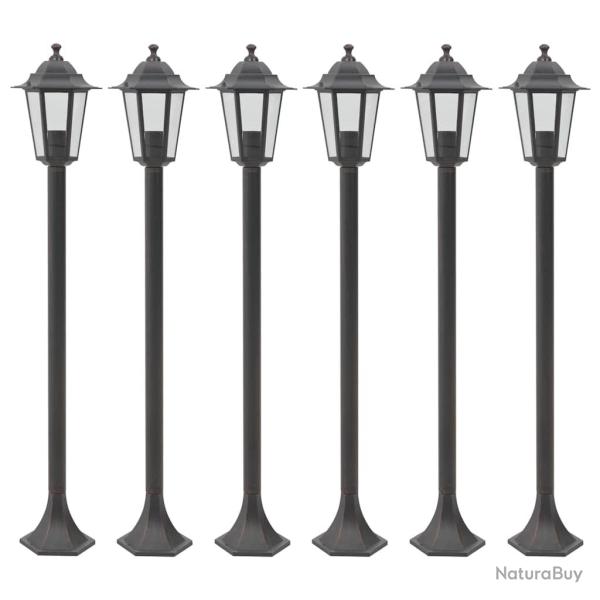 Lampe de � piquet 6 pcs E27 110 cm Aluminium Bronze