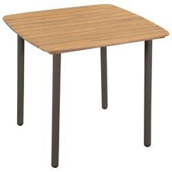 Table de 80 x 80 x 72 cm Bois d'acacia solide et acier