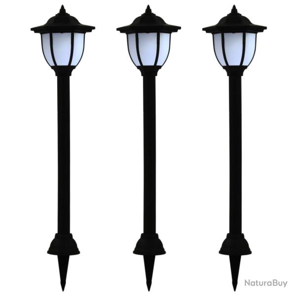Lampe solaire � LED d'ext�rieur 3 pcs Noir