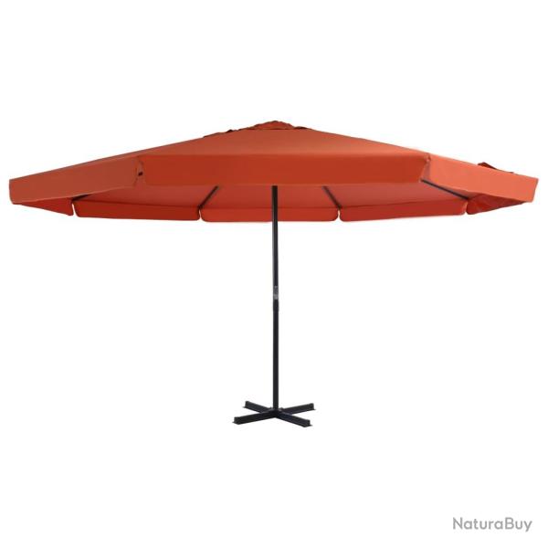 Parasol d'ext�rieur avec m�t en aluminium 500 cm terre cuite