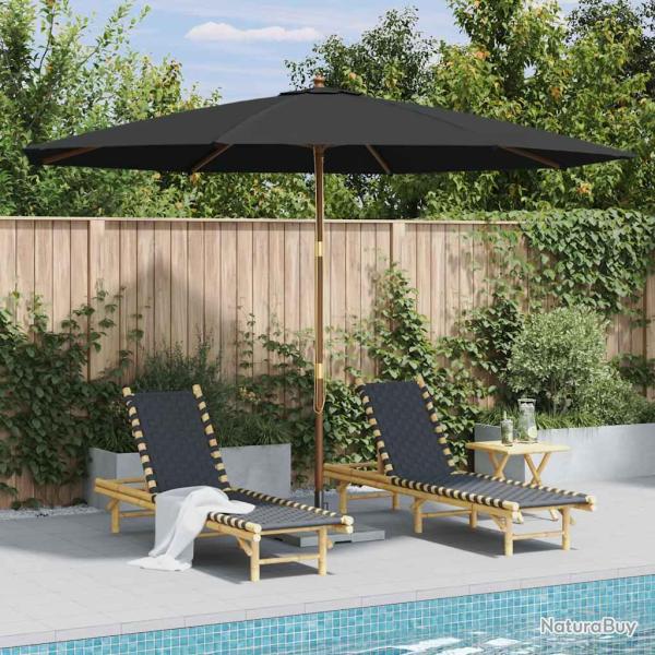 Parasol d'ext�rieur avec m�t en bois 350 cm Anthracite