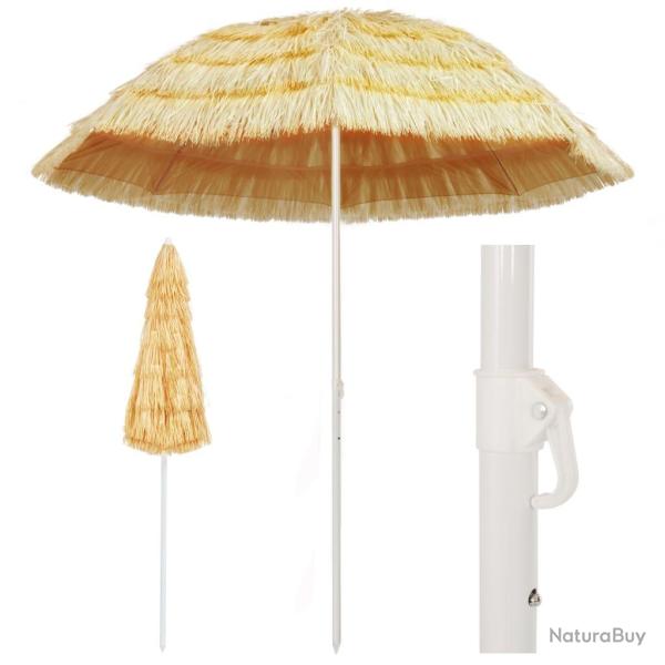 Parasol de plage Naturel 240 cm Style hawa�en