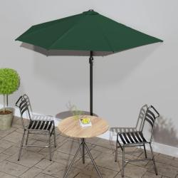 Parasol de balcon avec m&acirc;t en aluminium Vert 270x144 cm Demi