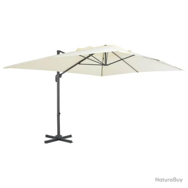 Parasol de d�port� avec m�t en aluminium 400 x 300 cm Sable