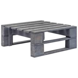 Repose-pied palette de bois gris