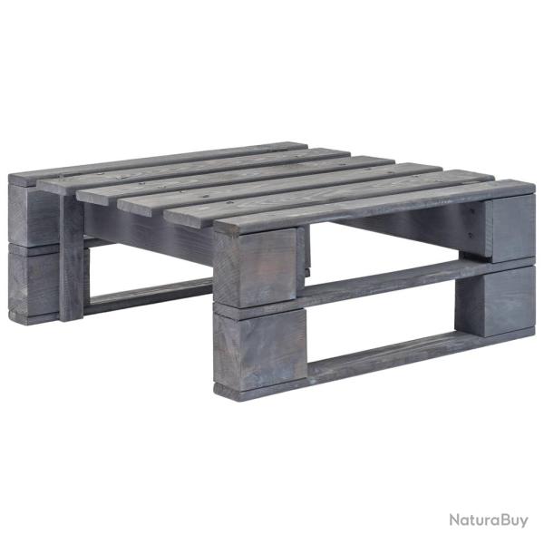 Repose-pied palette de bois gris