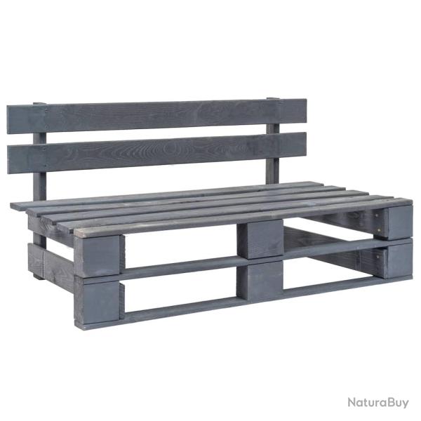 Banc palette de bois gris