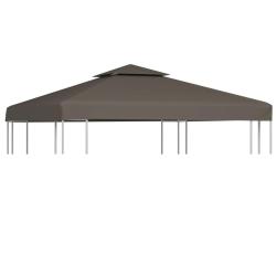 Toile sup&eacute;rieure de belv&eacute;d&egrave;re 2 niveaux 310 g/m&sup2; 3x3 m Taupe