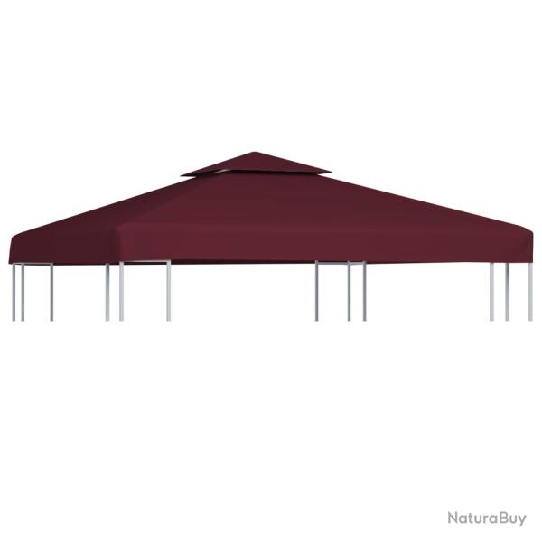 Toile sup�rieure double de belv�d�re 310 g/m� 3x3 m Bordeaux