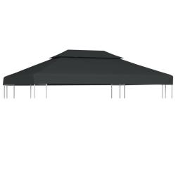 Toile de belv&eacute;d&egrave;re 2 niveaux 310 g/m&sup2; 4x3 m Anthracite