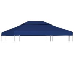 Toile sup&eacute;rieure de belv&eacute;d&egrave;re 2 niveaux 310 g/m&sup2; 4x3 m Bleu