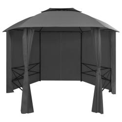 Chapiteau tente de avec rideaux Hexagonal 360 x 265 cm