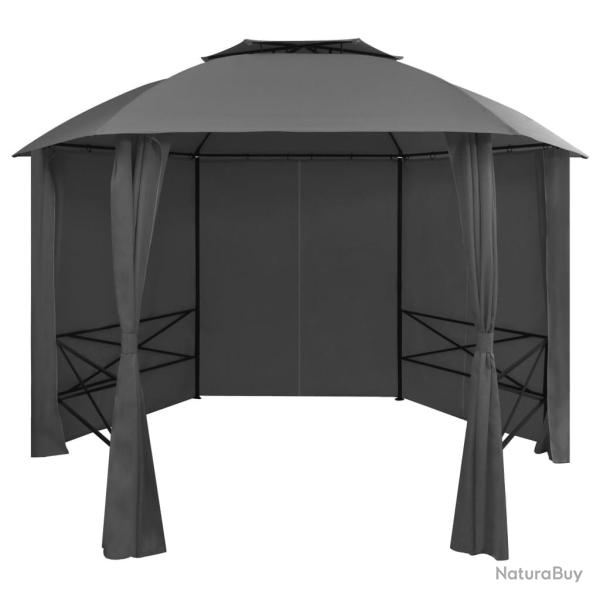 Chapiteau tente de avec rideaux Hexagonal 360 x 265 cm