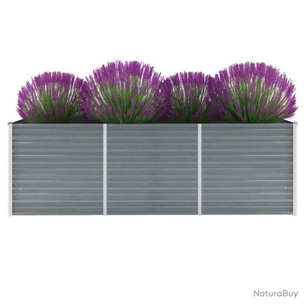 Lit sur�lev� de Acier galvanis� 240x80x77 cm Gris