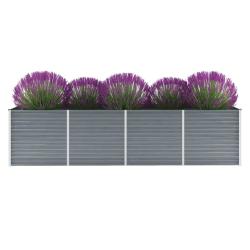 Lit sur&eacute;lev&eacute; de Acier galvanis&eacute; 320x80x77 cm Gris