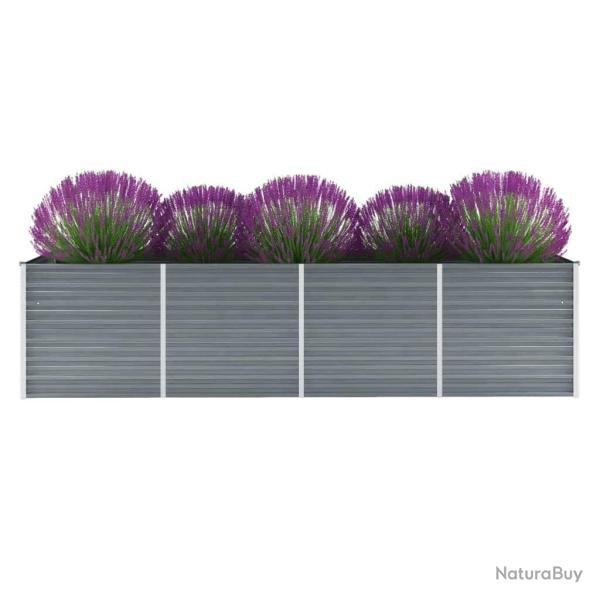 Lit sur�lev� de Acier galvanis� 320x80x77 cm Gris