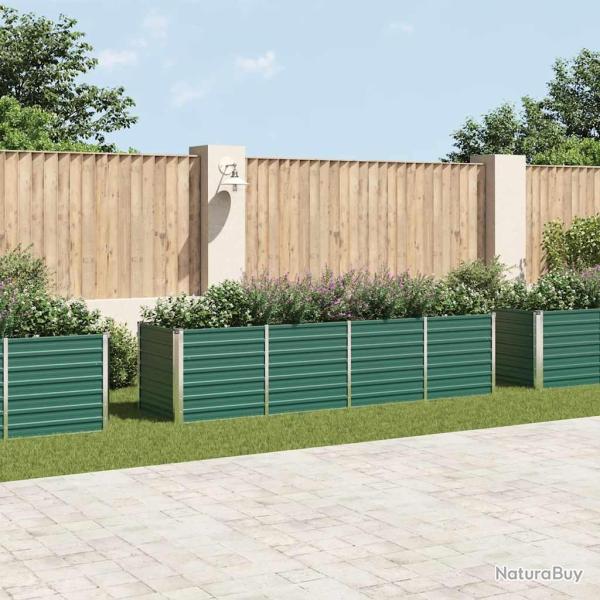 Lit sur�lev� de Acier galvanis� 320x80x77 cm Vert