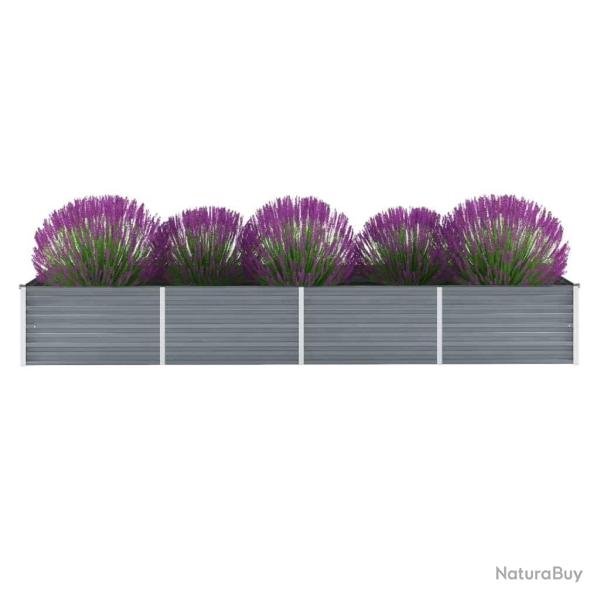 Lit sur�lev� de Acier galvanis� 320x80x45 cm Gris