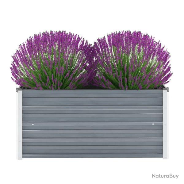 Lit sur�lev� de Acier galvanis� 100x40x45 cm Gris
