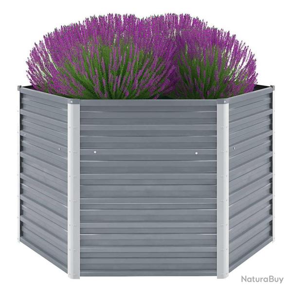 Lit sur�lev� de Acier galvanis� 129x129x77 cm Gris