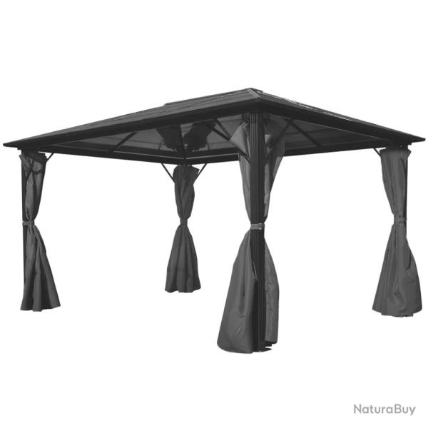 Chapiteau avec rideau Anthracite Aluminium 400 x 300 cm