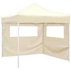 Tente pliable avec 2 parois 291x291x315 cm Cr&egrave;me