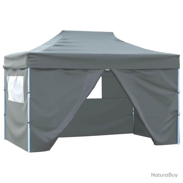 Tente pliable avec 4 parois lat�rales 3 x 4,5 m Anthracite