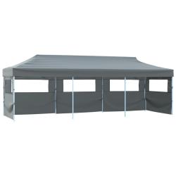 Tente de r&eacute;ception pliable avec 5 parois 870x291x315 cm Anthracite