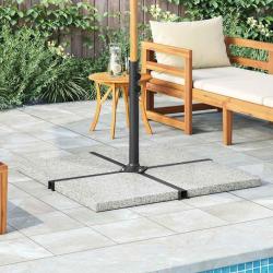 Plaque de poids carr&eacute;e pour parasol Granit 25 kg Gris