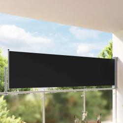 Auvent lat&eacute;ral r&eacute;tractable de patio 100 x 300 cm Noir