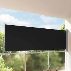 Auvent lat&eacute;ral r&eacute;tractable de patio 120 x 300 cm Noir