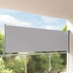 Auvent lat&eacute;ral r&eacute;tractable de patio 120 x 300 cm Gris