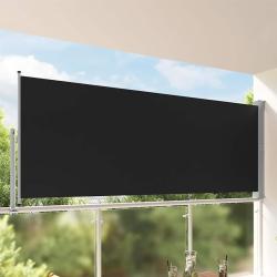 Auvent lat&eacute;ral r&eacute;tractable de patio 140 x 300 cm Noir