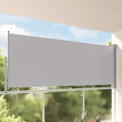 Auvent lat&eacute;ral r&eacute;tractable de patio 140 x 300 cm Gris
