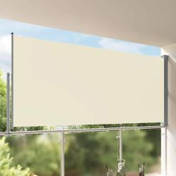 Auvent lat&eacute;ral r&eacute;tractable de patio 160 x 300 cm Blanc cass&eacute;