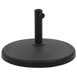Socle rond de parasol Polyr&eacute;sine 19 kg Noir